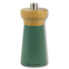 Zassenhaus Macinapepe WESTERLAND Lotus, in legno di faggio laccato, con meccanismo in ceramica ad alte prestazioni regolabile in modo continuo, macina spezie per pepe, 12 cm, 5,4 cm