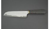 Hohenmoorer Dreilagenstahl Damast Santoku