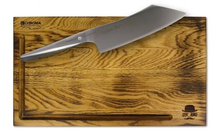 Type 301 Hakata Santoku + Sir BBQ Schneidbrett