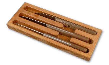 Friedr Herder Carving Set 8” Knife & Fork In Drawer Box