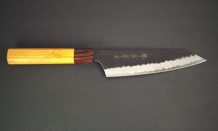 01191 Takayuki "Blue Super" Santoku (Kengata)
