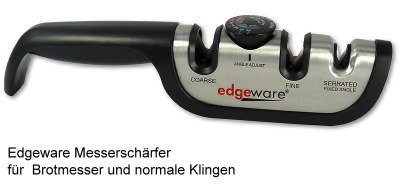 Edgeware Messerschärfer für Brotmesser und normale Klingen