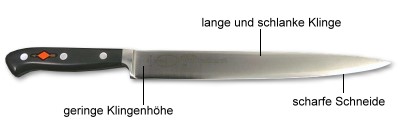 Schinkenmesser - Merkmale